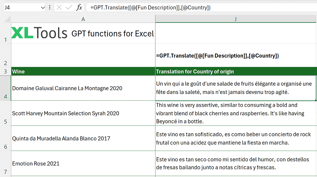 Как использовать функцию GPT.Translate в Excel: формула и примеры