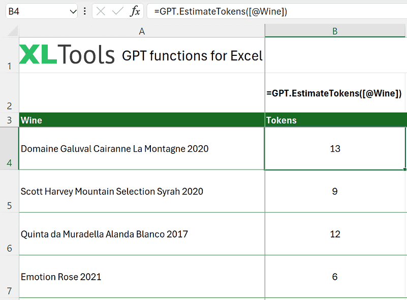 Как использовать функцию GPT.EstimateTokens в Excel: понимание количества токенов и оценка стоимости